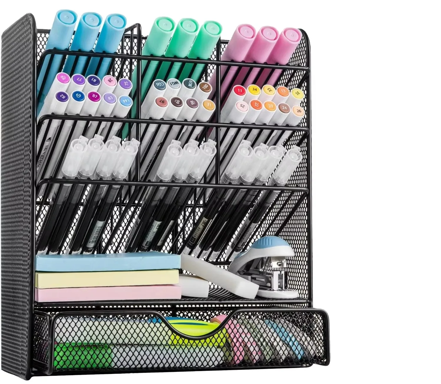 Home Office Mesh Desk Organizer Multi Functional Pen Holder Pen Organizer for Desk Desktop
