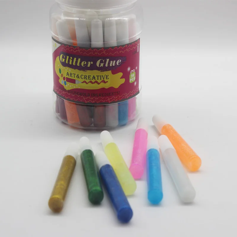 Competitive Price 30 Colors of 10ml Glitter Glue in a Box for Wedding Christmas Easter Decoration