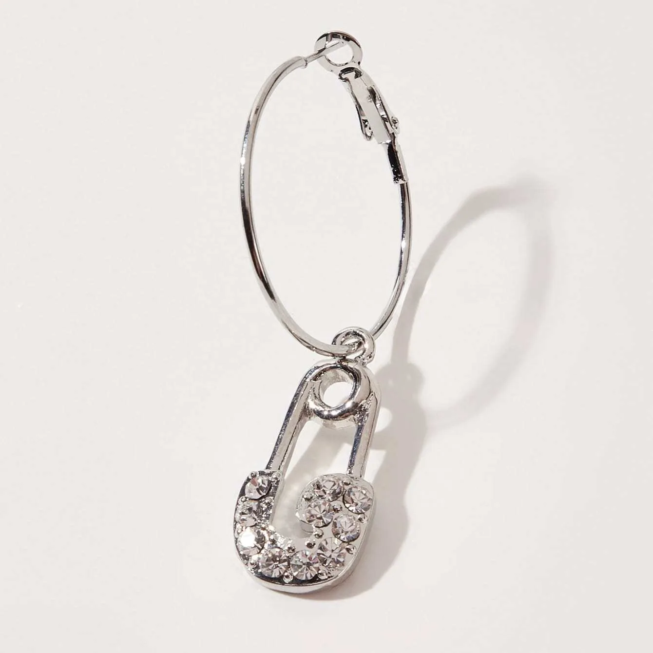 Suyan Jewelry wholesale stainless steel nose piercing earrings rhinestone nose studs pins for women silver body piercing jewelry