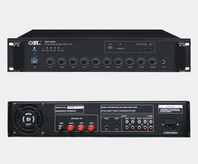 Professional Audio IP amplifier,Sound Mixer Voltage Power Amplifier with Main server/work station