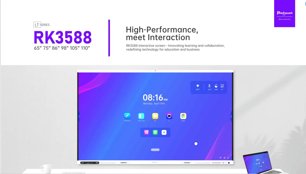 2024 new products Riotouch OEM RK3588  Interactive Panel smart interactive Smart board for school interactive whiteboard