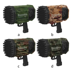 2022 Rocket  Blower Boom Bubble Gun 69 Hole Gatling Machine Light Flash with TIK Tok led Launcher Bazooka Bubble Toys for kid