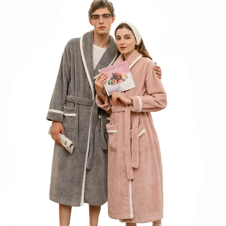 Wholesale good quality egyptian cotton bridesmaid demoiselle roupao de banho long women waffle bathrobe