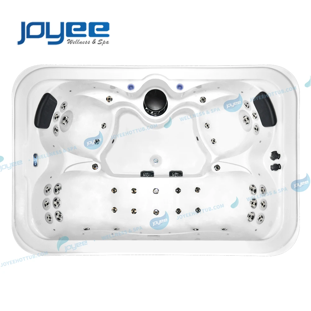 JOYEE 4 seats person white acrylic whirlpool outdoor holz spa big bathtub hot tub modern