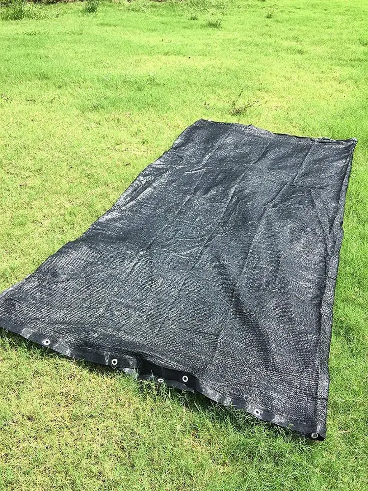 10 ft x 20 ft 70% Sunblock Sun Shade net Cloth With Grommets UV Black for Plant Cover Greenhouse Barn Kennel Pool Pergola