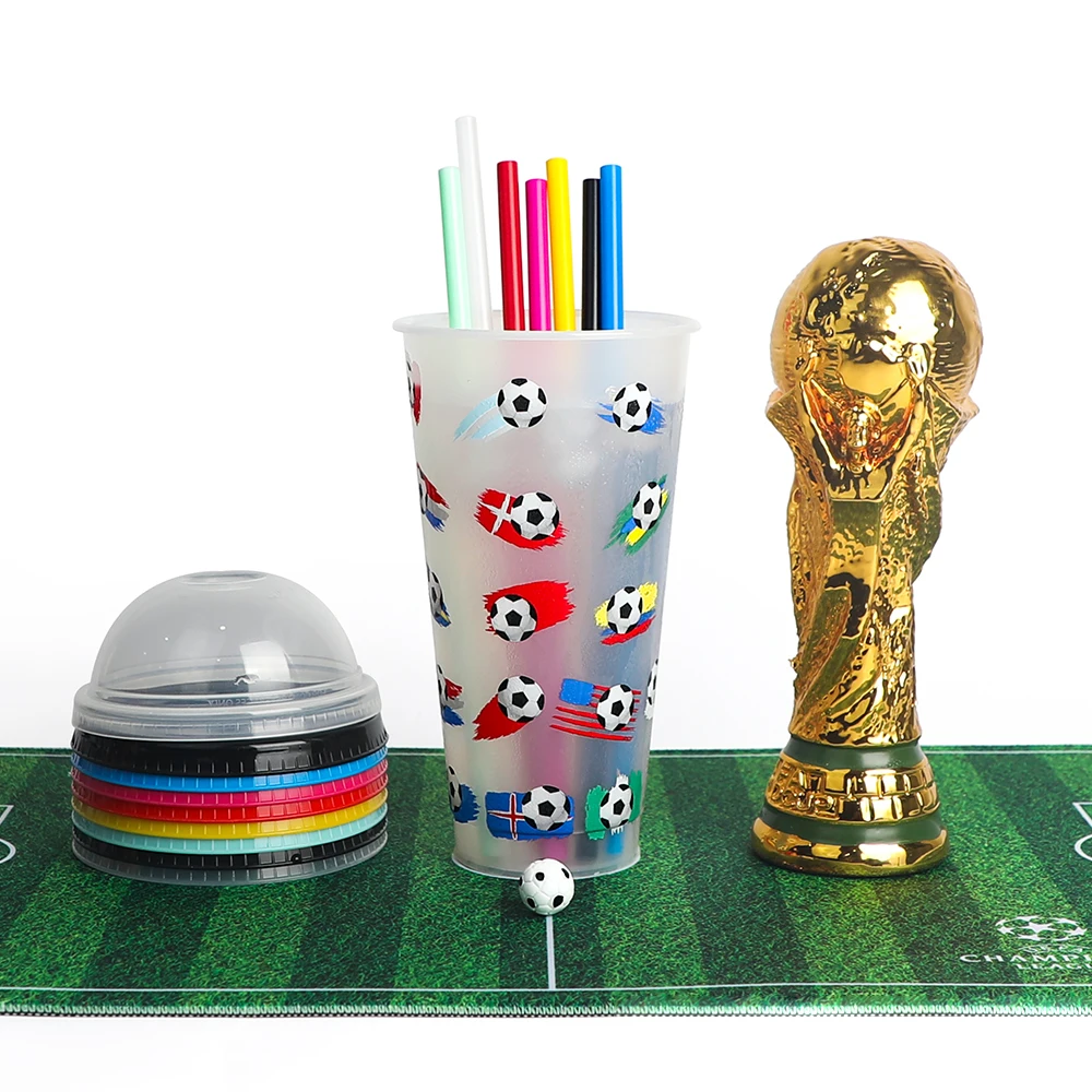 Красивая многоразовая пластиковая кружка для кофе с крышками, меняющая цвет