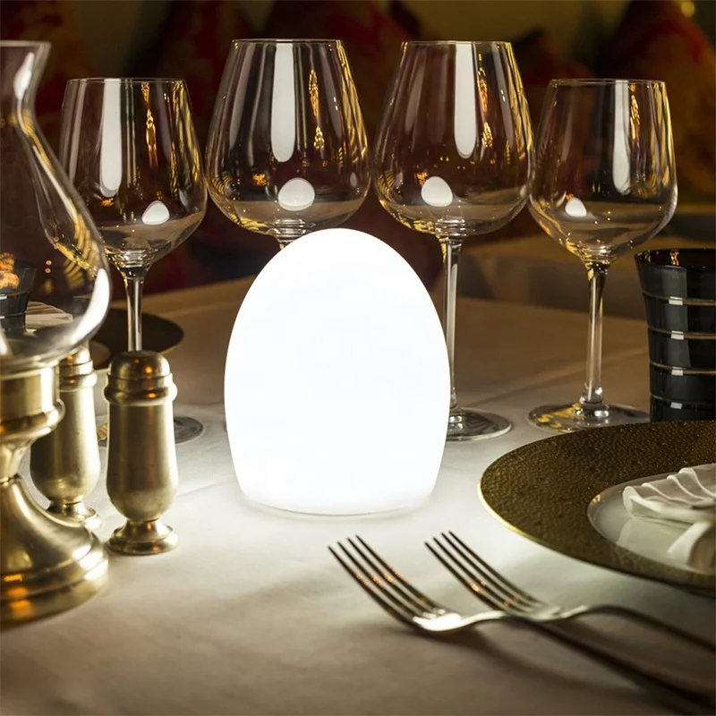 LED egg lamp for table with RGB color glowing