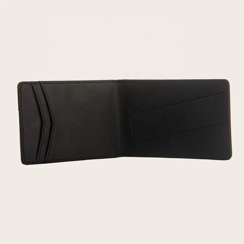 Genuine full grain cow leather wallet for men
