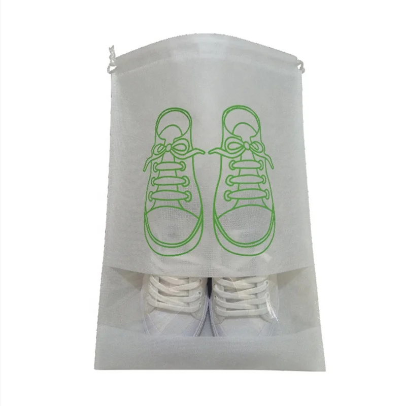 2022 Hot Selling Heat Seal Custom Logo Reusable Eco Friendly Printed Dust Proof PP Non Woven Drawstring Storage Bags For Shoes