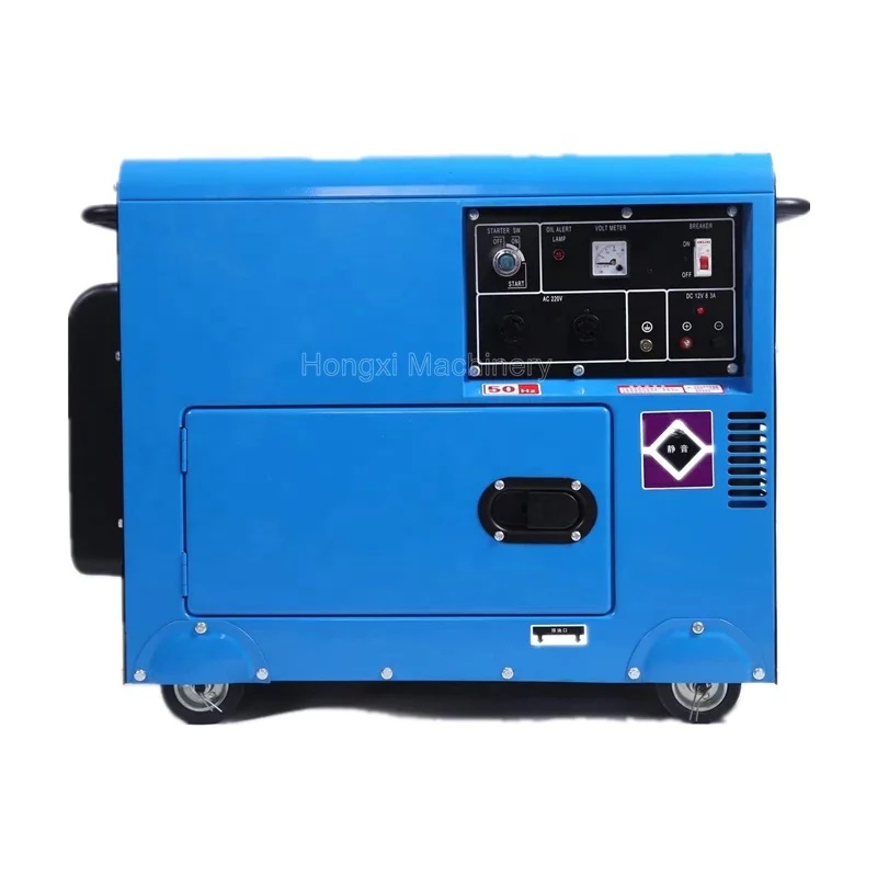 High Efficiency 380V 3 Phase 3kw 5kw 6kw 7kw 8kw 10kw portable Silent Diesel Generator