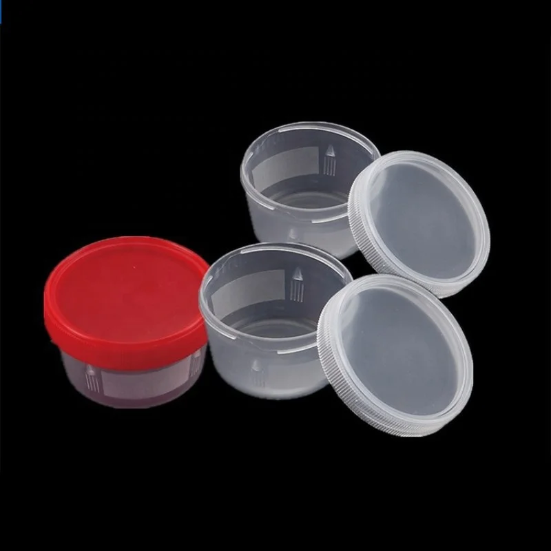 Factory Direct Sales Disposable 30ML Screw Cup Experimental Testing Laboratory PP Urine Bottle