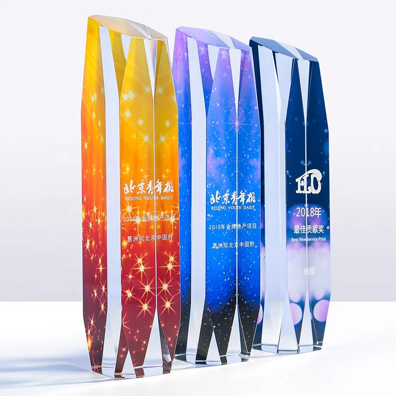 Accept Any Design Crystal Trophy Business Gifts Crystal Block 3d Crystal Trophy Glass Awards