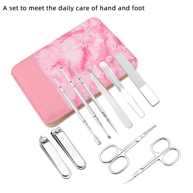 stainless steel manicure cutter 10 pieces Pedicure Manicure Set Professional Custom Nail Tool Kit 10Pcs Nail Clippers Set