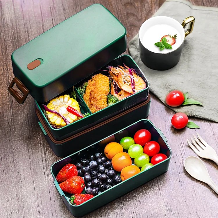Food Container for Food Bento Box Japanese Thermal Snack Lunch Box for Kids with Compartment Leakproof Lunchbox Dinnerware