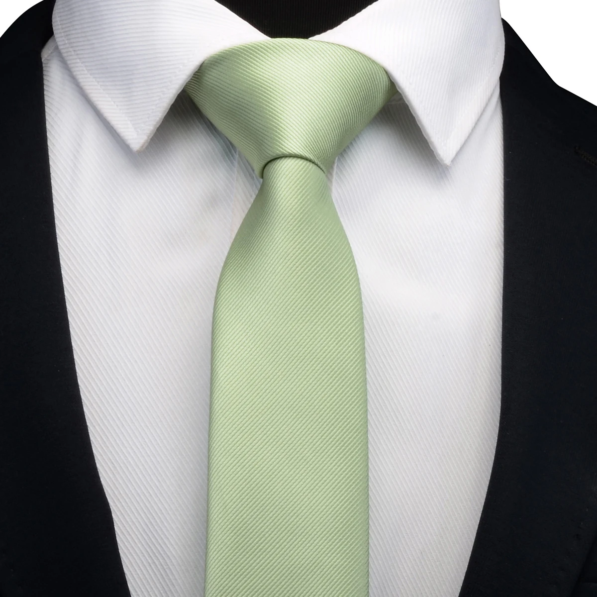 Fashion Skinny Neck Ties Men Casual Solid Color Tie Gravatas Blue Mens Neckties for Business Wedding 6cm Width Slim Men Ties