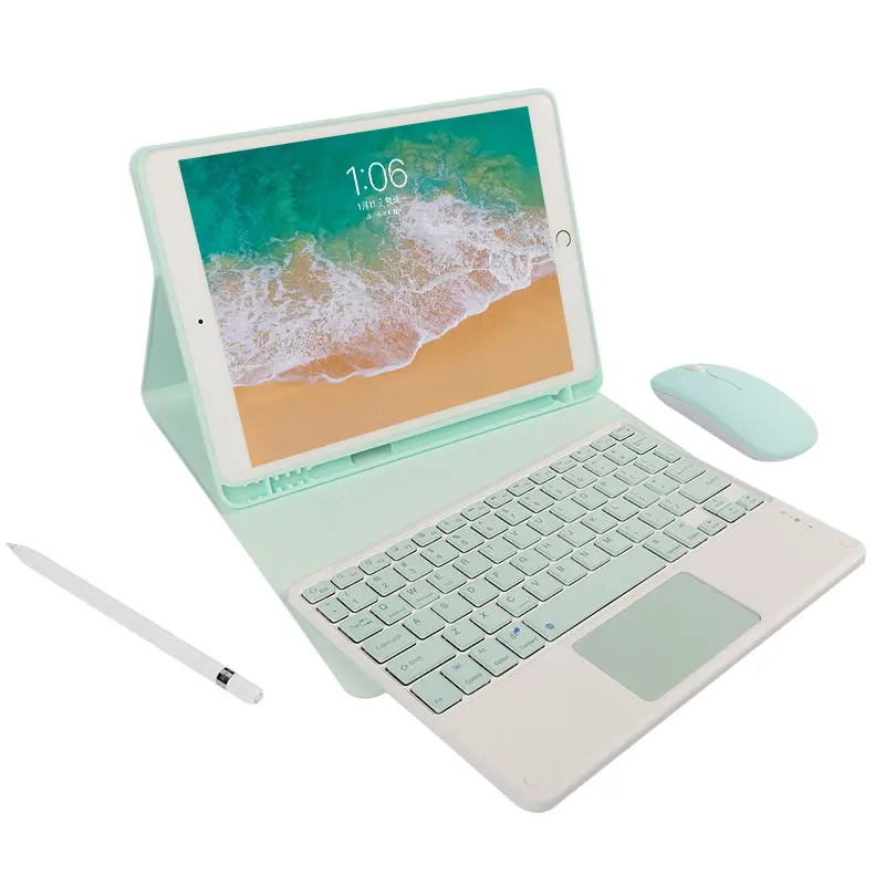 Клавиатура с магнитным чехлом и мышь подсветкой тачпада для Ipad 10 2 Air 3 5 9G 4-го 7-го