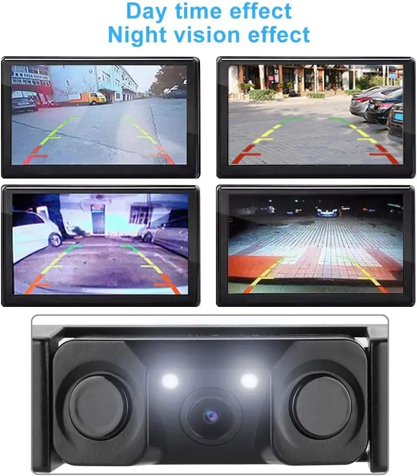 Car License Plate Frame Backup Camera Parking Sensor 170 degree View Angle IP67 Waterproof Vehicle Reversing Assist Security
