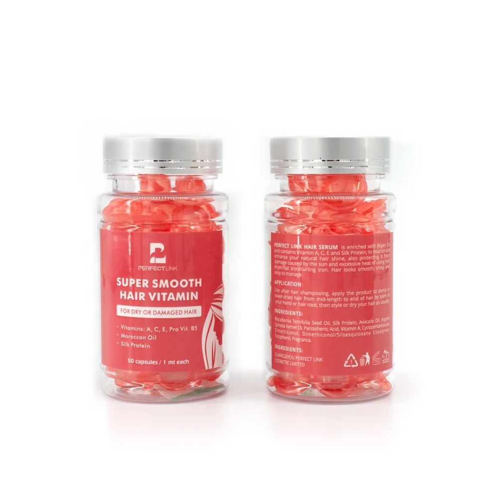 Best Professional Private Label Smooth Care Treatment Moisturizing Growth Hair Serum Vegan Oil Vitamin Capsules