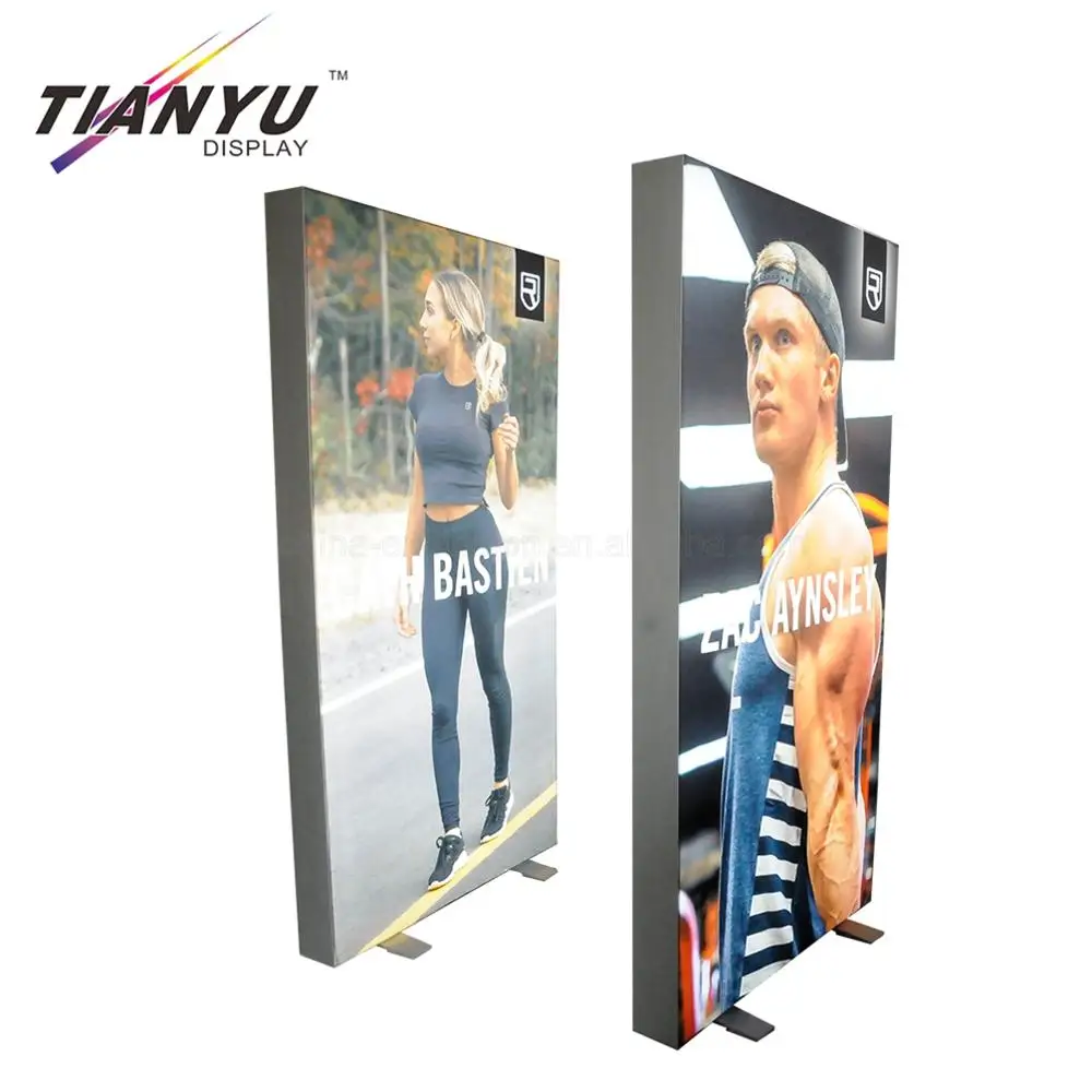 Frameless Indoor Outdoor Billboard Custom Textile Advertising Led light  box Display