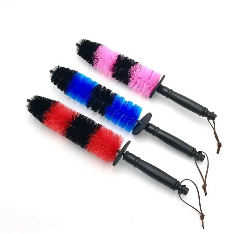 3PCS High Quality China Motorhomes Autotool Car Alloy Wheel Cleaning Brush Wheel Rim Wheel Brush Auto Detailing Brush
