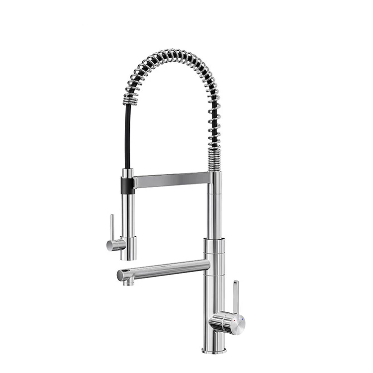 KB TEK New Launched Flexible Customizable Faucet Hot Water Mixer Spring Brushed Brass Basin Tap