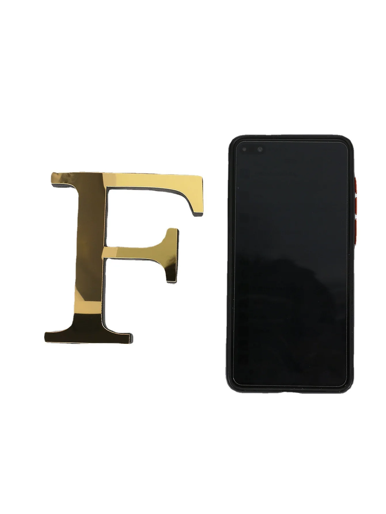 Golden Acrylic Wall Decoration Mirror English Letter Sticker for Living Room Bedroom Home Decor