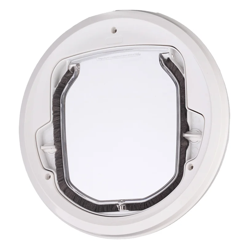 Best-selling pet Door for Cats and Small Dogs with 4 Ways Lock,Round Clear Cat Flap with Door Liner Kit
