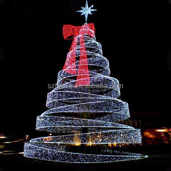 Custom Wholesale Hotel Led Lights Cone Metal Frame Luxury Giant PVC Christmas Tree Large Shopping Mall Christmas Tree