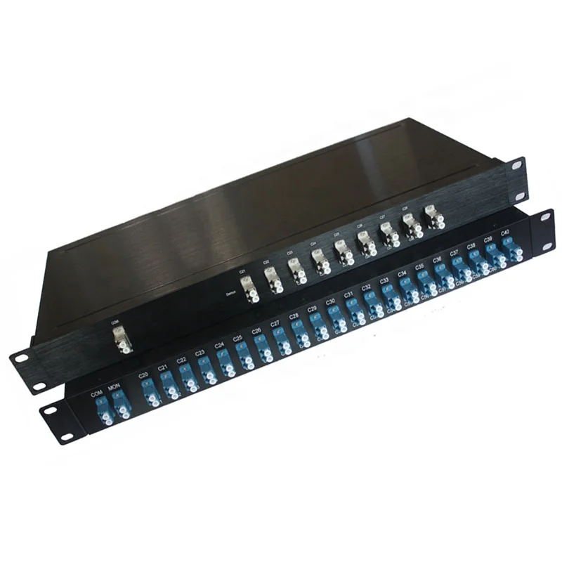 Rackmount 1U шасси волокно оптическое 100 ГГц WDM модуль DWDM сплиттер MUX/DEMUX