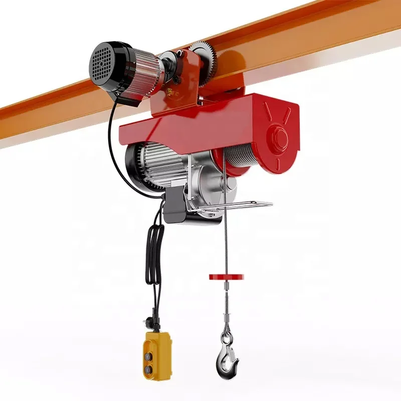 Electric micro wire rope hoist winch 220v 110v mini small crane hoist lifting machine for home use