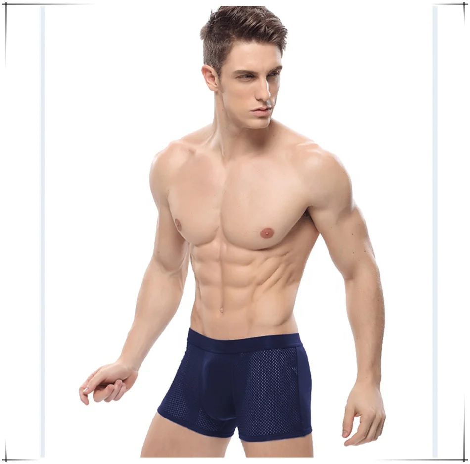 4pcs / lot Bamboo Fiber Boxer Shorts Men Panties Plus Size XXXXL Soft Luxury Breathable Shorts Belt Modal 5XL 6XL 7XL 8XL