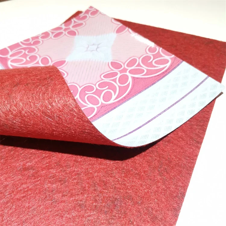 
Hot Sale Red Felt Wool Backed PVC Flooring 