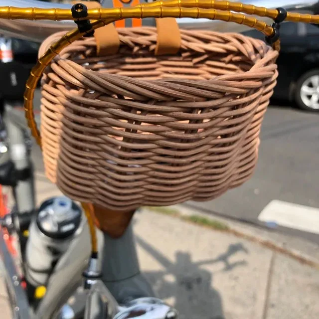 Cute Mini Bike Rattan Basket for Kid Baby