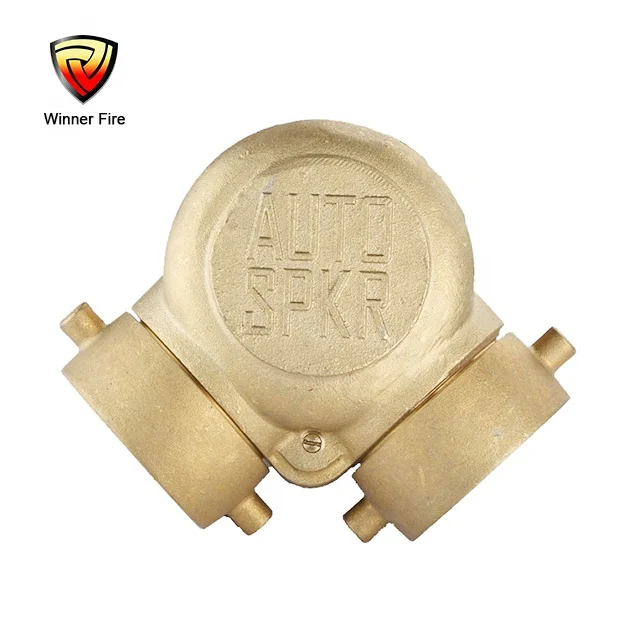 FDC 90 Brass Water Divider Fire Department Connection