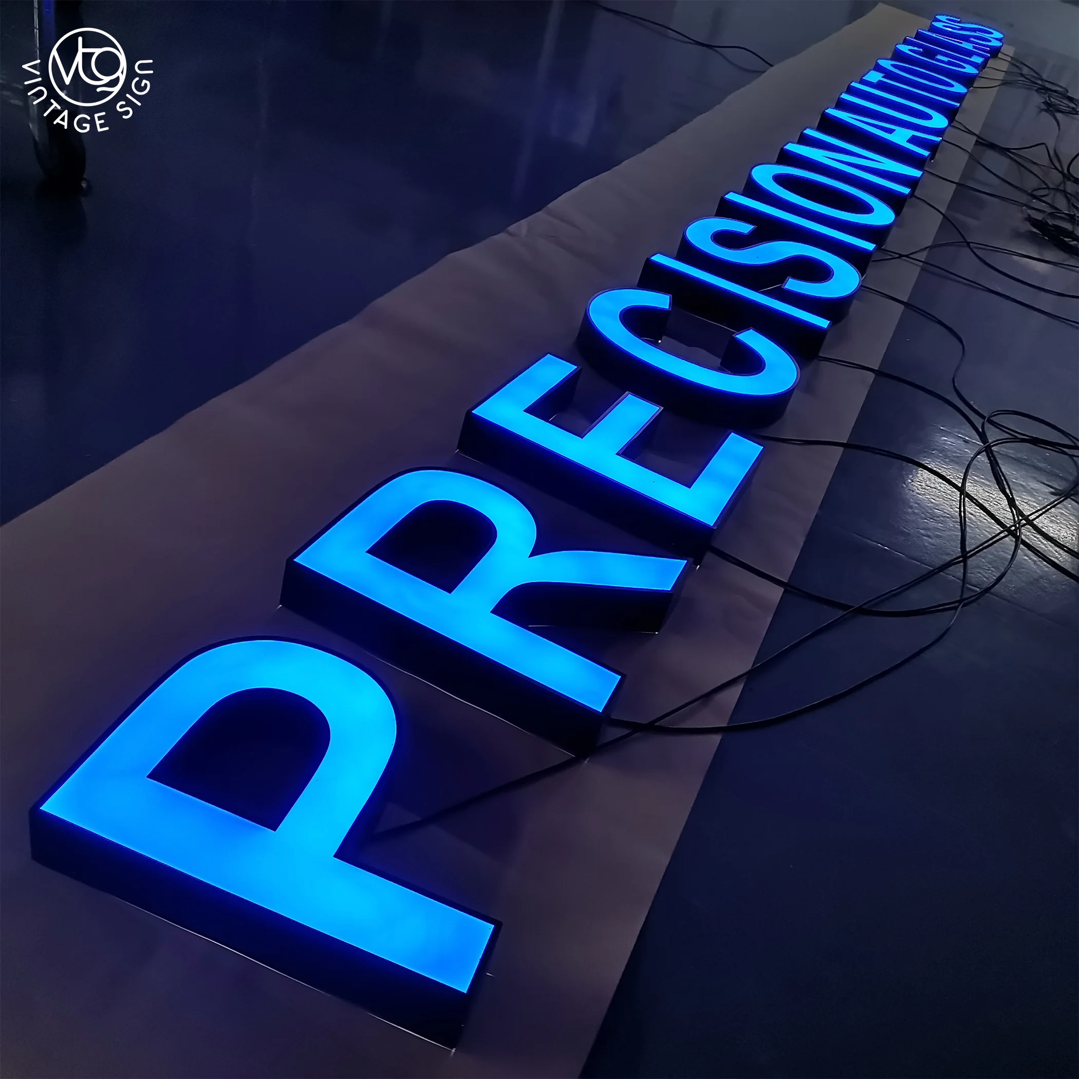 Custom Led Sign Open Outdoor Store Light Up Front Channel Letter Signs 3D Lighting Acrylic Led Channel Letters Signage