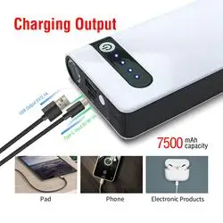 Portable Car Jump Start 10000mAh 2 USB 12V Battery Jump Starter Car Jump Starter Power Bank