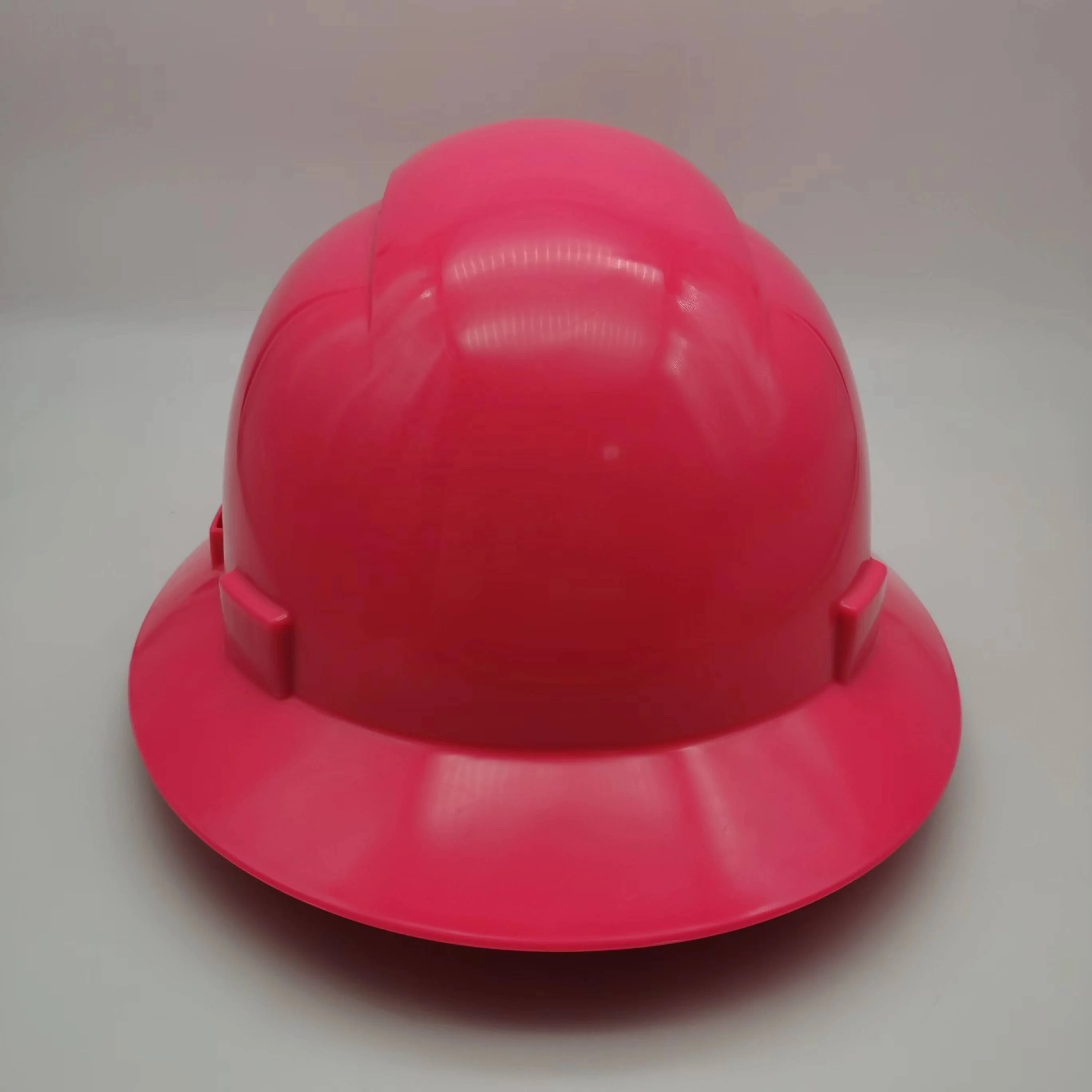 Pink industrial work construction women safety helmet full brim vented pe hard hat with ansi