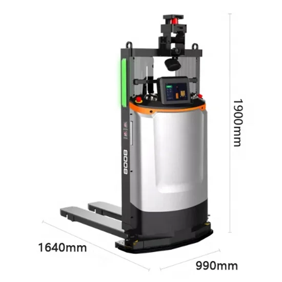 High Precision Intelligent Warehouse Management 3000kg Heavy Load Agv Forklift Full Servo Motor Controlled Laser Forklift