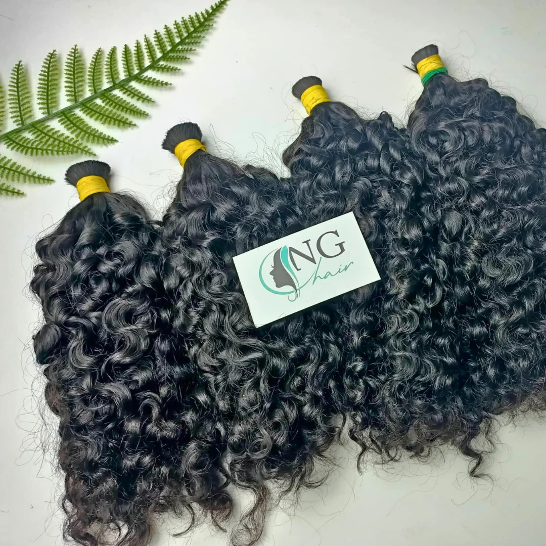 100% Real Image Real Unprocessed Human Hair Fumi Curly Bulk Hair Can Customize All Color All Style For Black Women