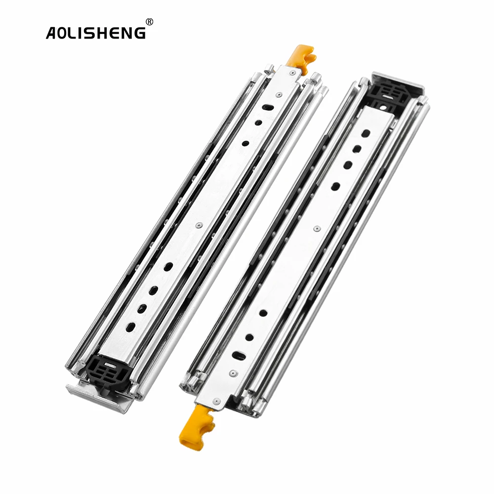 AOLISHENG Stainless Steel Heavy Duty Slide 220kg Drawer Ball Bearing Drawer Telescopic Slide with lock