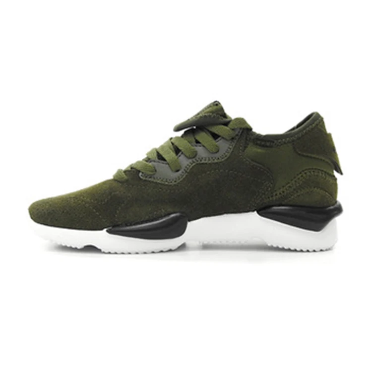 
Lace Up High Top Green Man Running Sport Shoe 