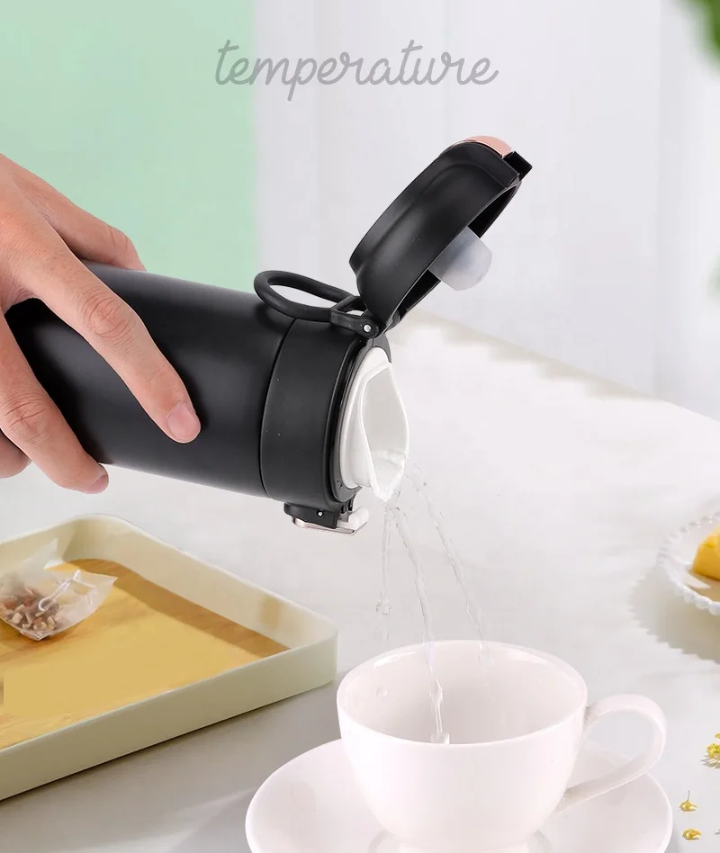 Wholesale Modern Luxury Vacuum flask Smart Water Bottle Double Layer Stainless Steel Led Digitales Water Bottle With Touch Scree