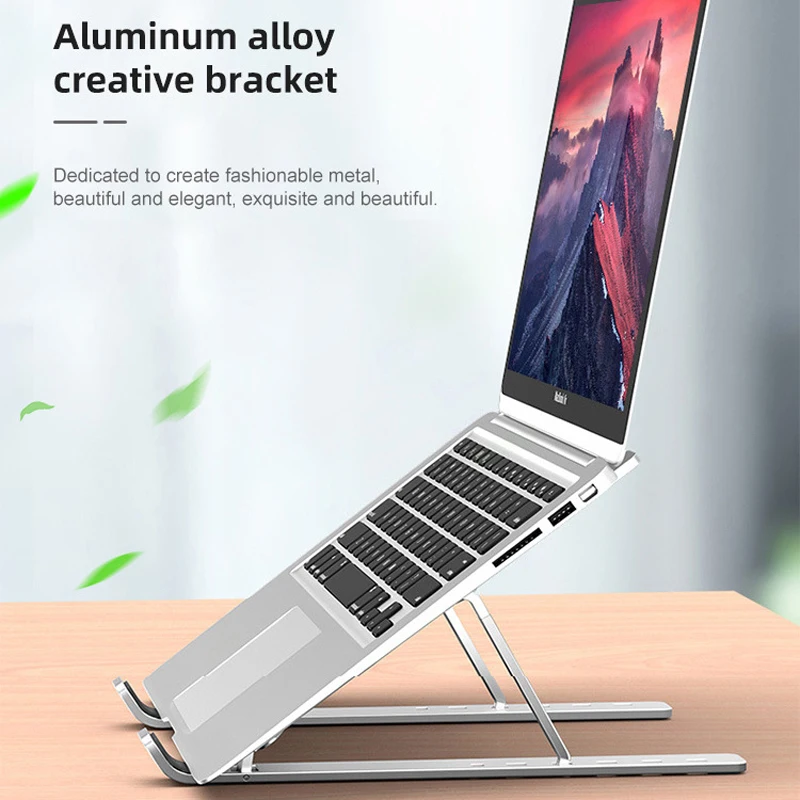 Laptop Stand Aluminum Alloy Metal Notebook Phone Support Tablet Base for Macbook iPad Pro Holder Adjustable Bracket Laptop Stand