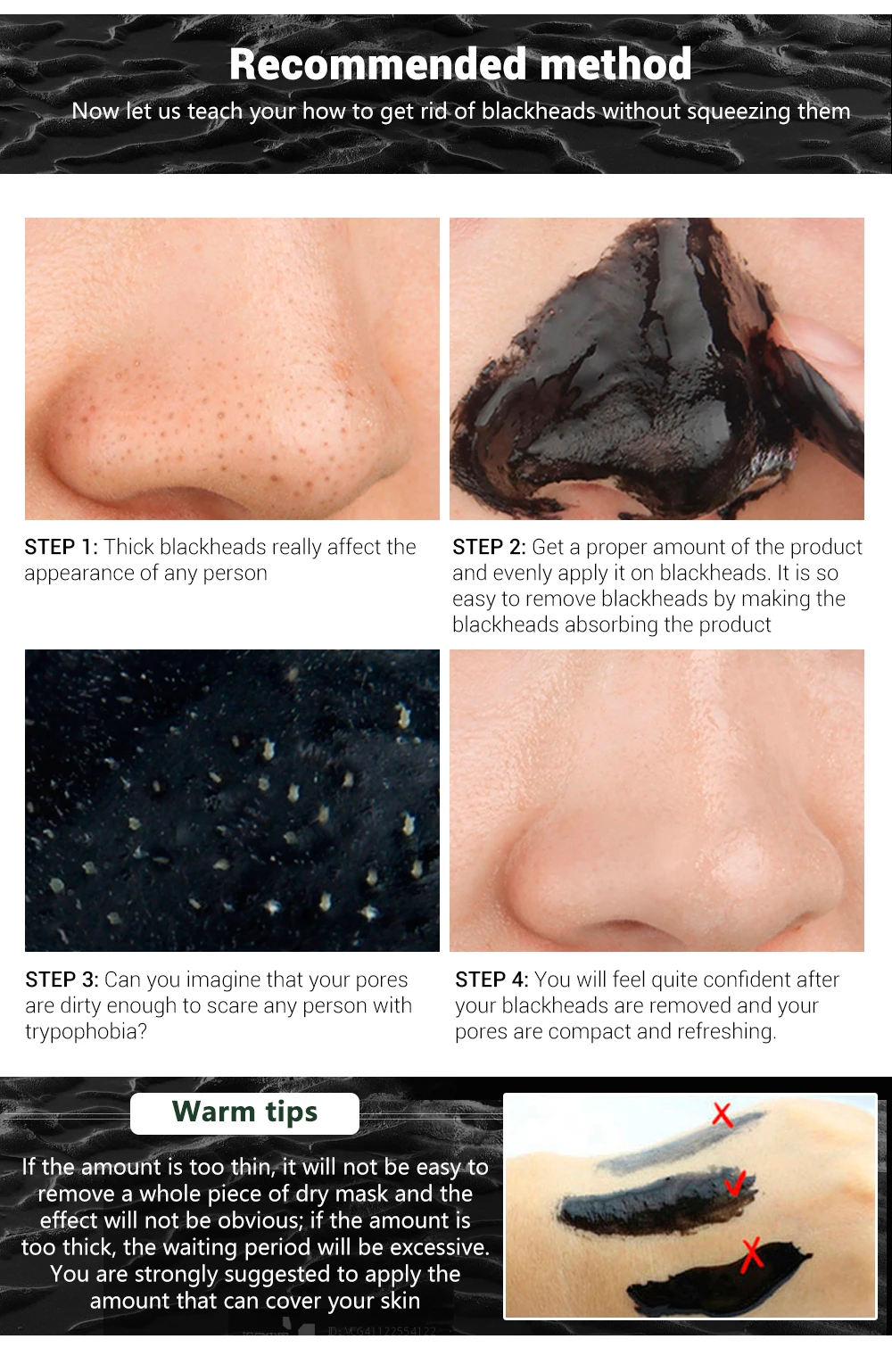 LANBENA Black head Remover Nose Black Mask Face Care Mud Acne Treatment Peel Off Mask Pore Strip Skin Care Peel Mask Oil Control