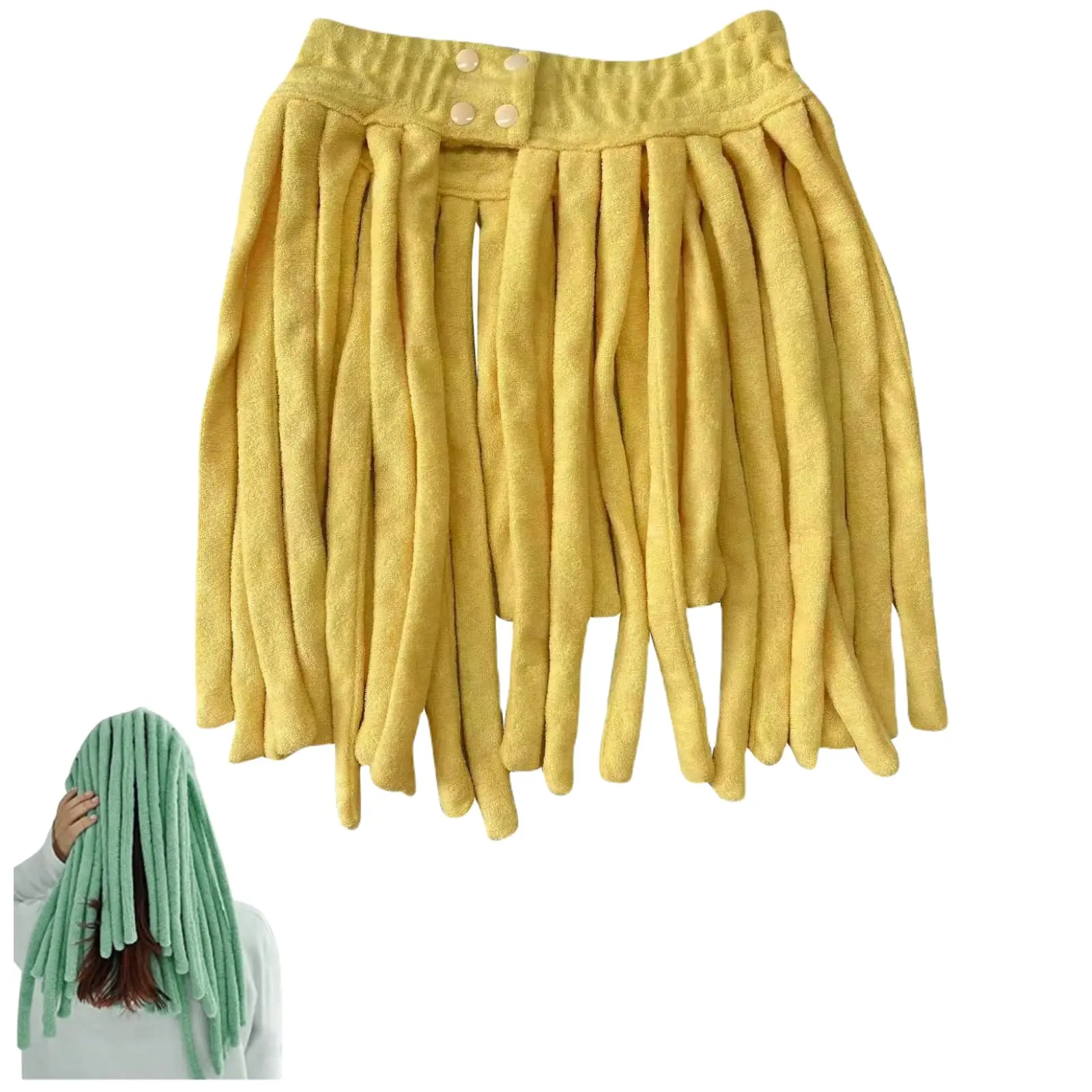 High-End Towel Cloth Quick-drying Curly Hair Stick Italian Pasta Shaped Multi-functional Hair Drying Cap Hair Curler Rollers