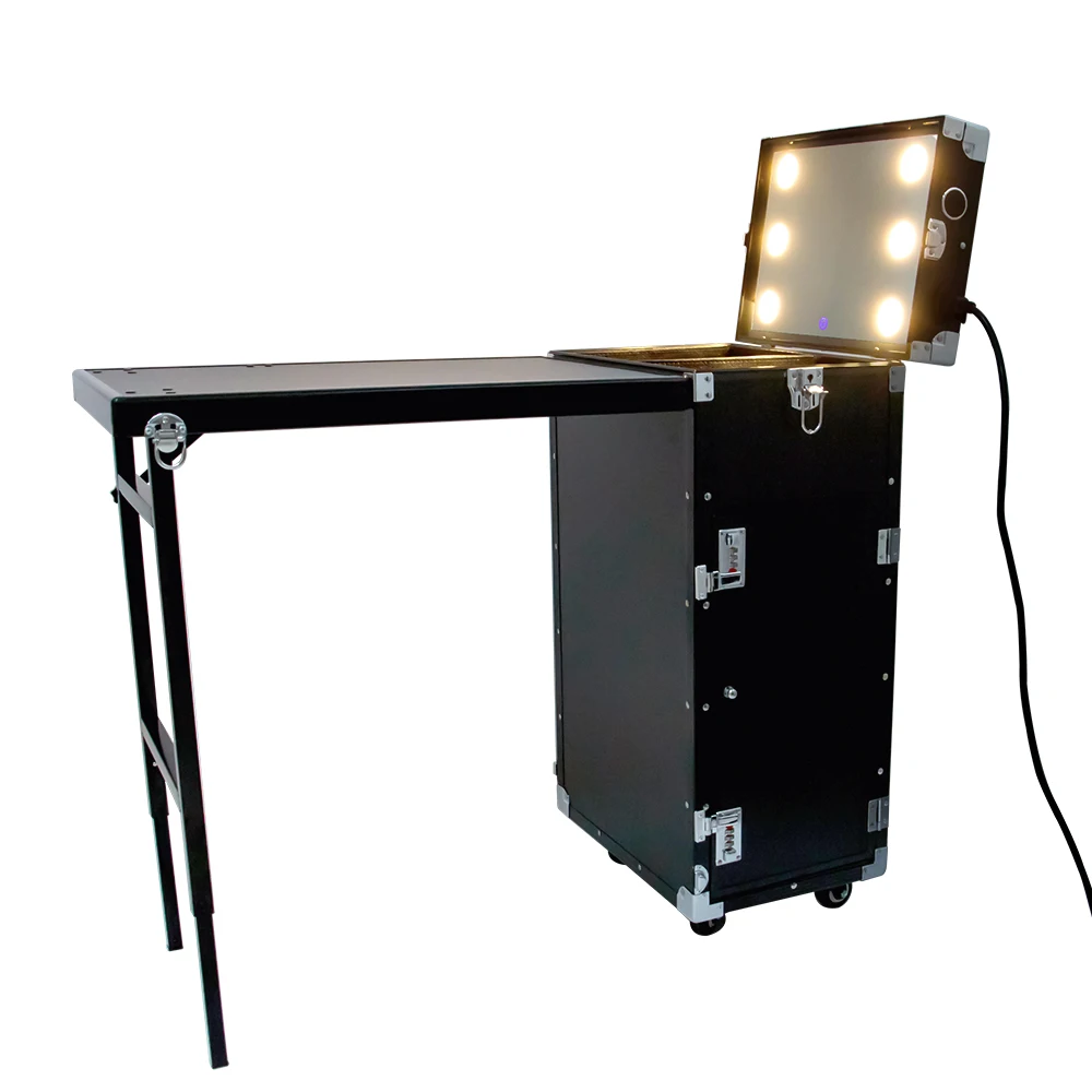 professional fashion makeup artist beauty trolley case travel storage cosmetic organizer nail table manicure table