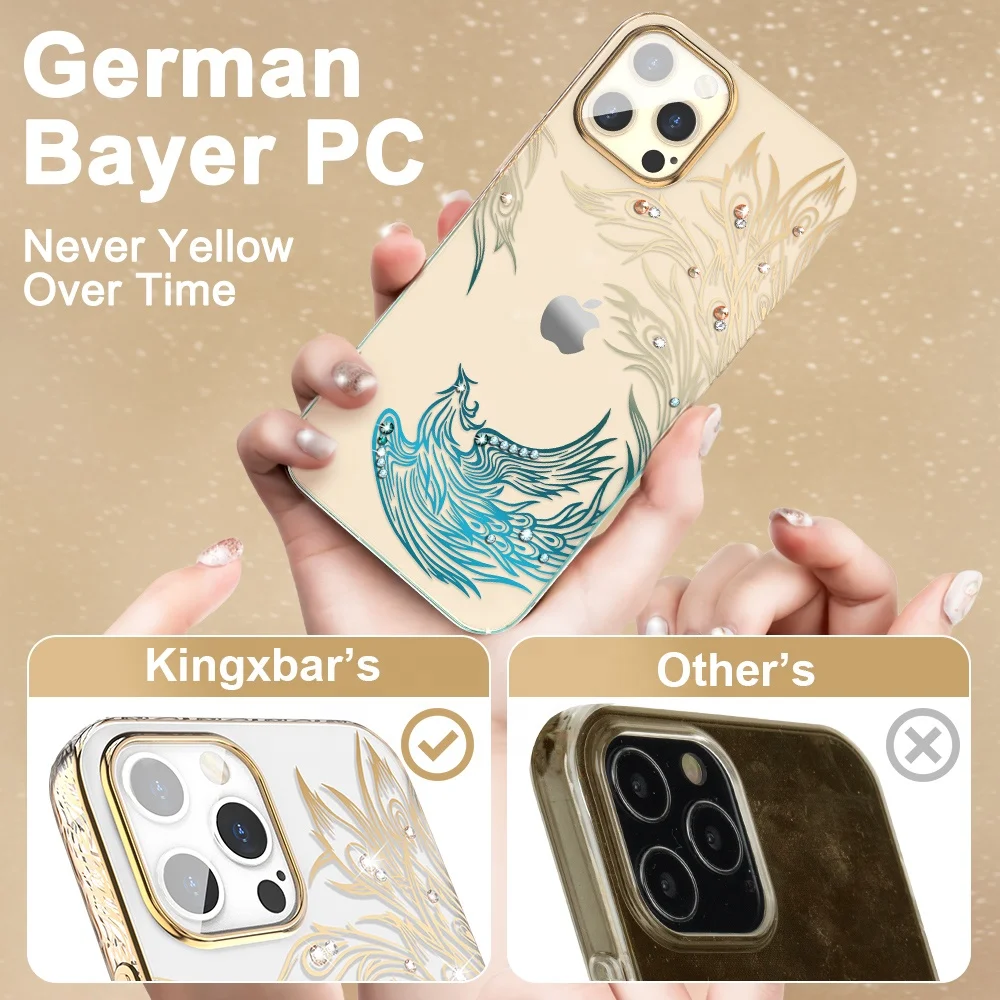 China Culture Phoenix Designer Luxury PC Waterproof Full Cover Mobile Phone Case For IPhone 13 Pro Max