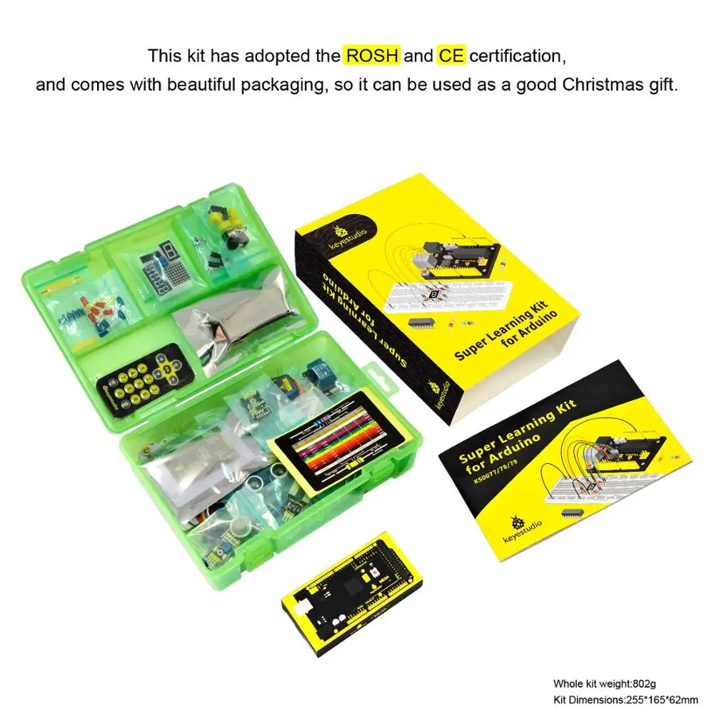  New Keyestudio Super Learning Kit with MEGA 2560 R3 for Arduino Starter Stem Electronic DIY