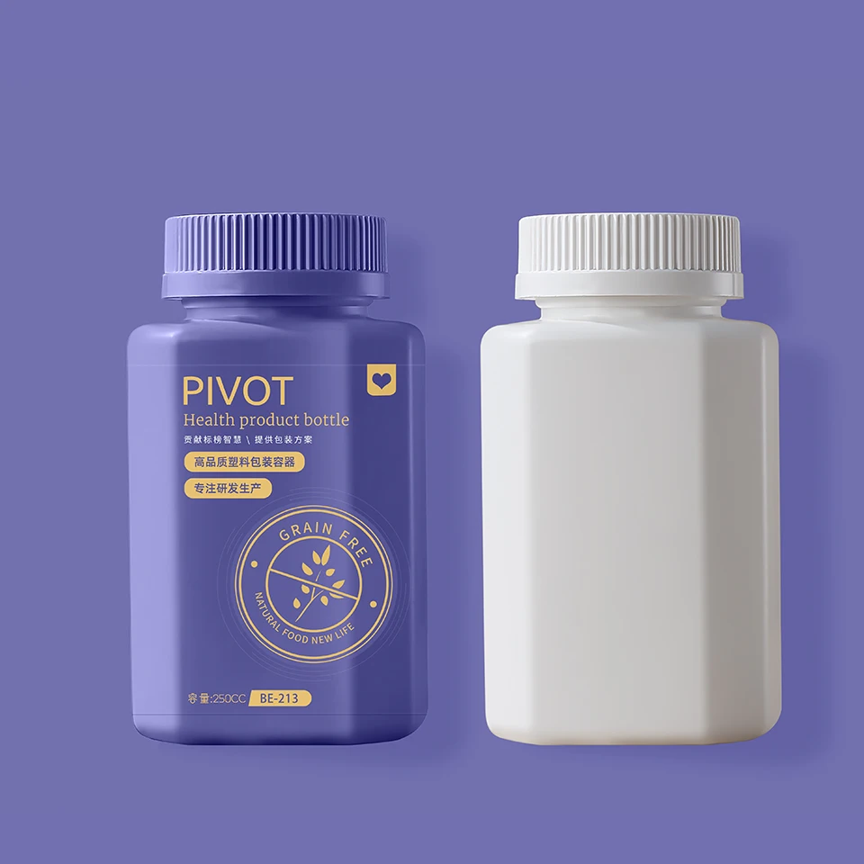 Supply packaging for health products gummies health supplements plastic tablet bottles calcium supplement tablets