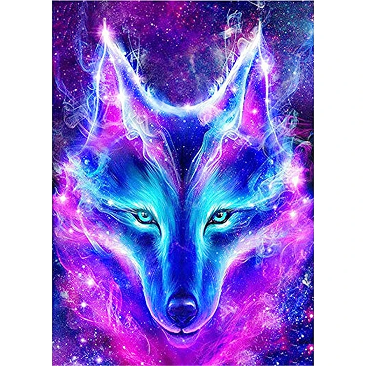 Luminous Wolf modern Wall art decor canvas 5d diy full painting diamond diamond embroidery